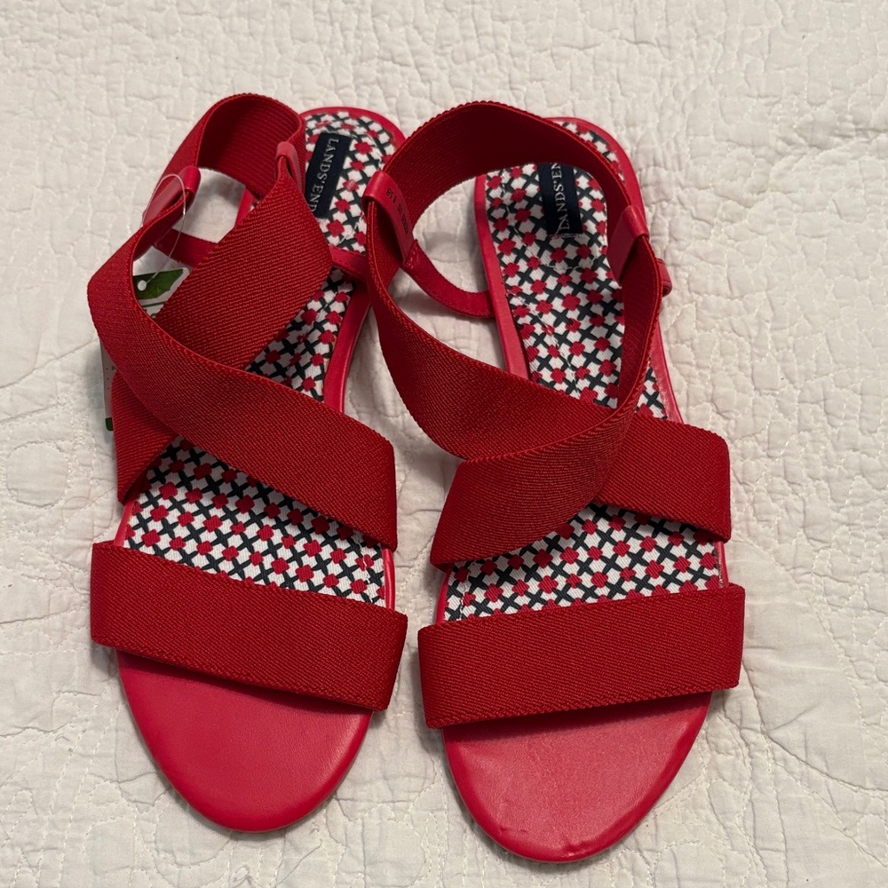 J. Crew Vibrant Red Sandals